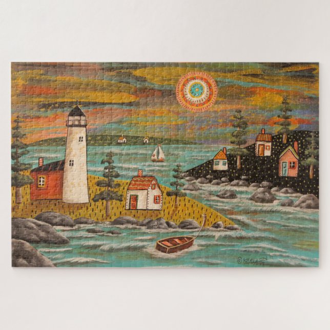 Lighthouse Sail Jigsaw Puzzle von Karla Gerard (Horizontal)