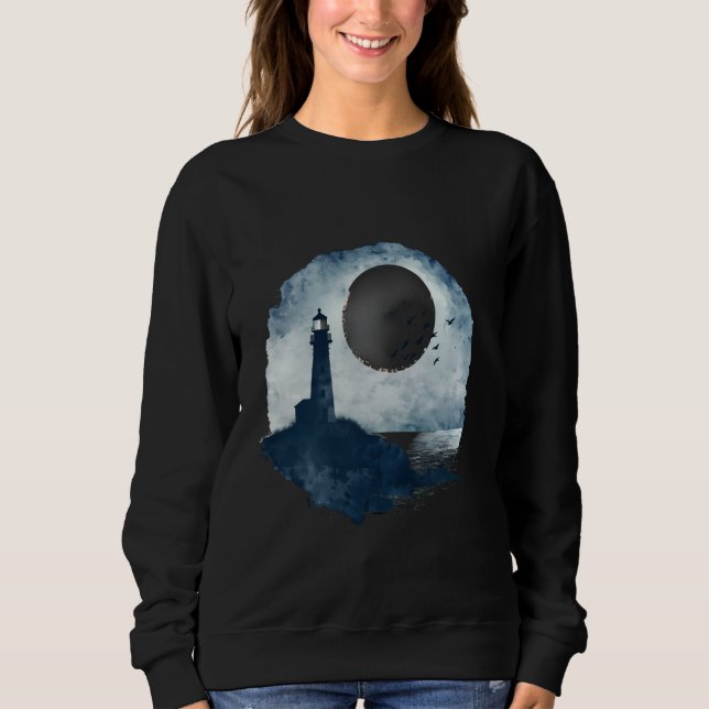 Lighthouse Sailing Sea Beach Bootshaus Sweatshirt (Vorderseite)