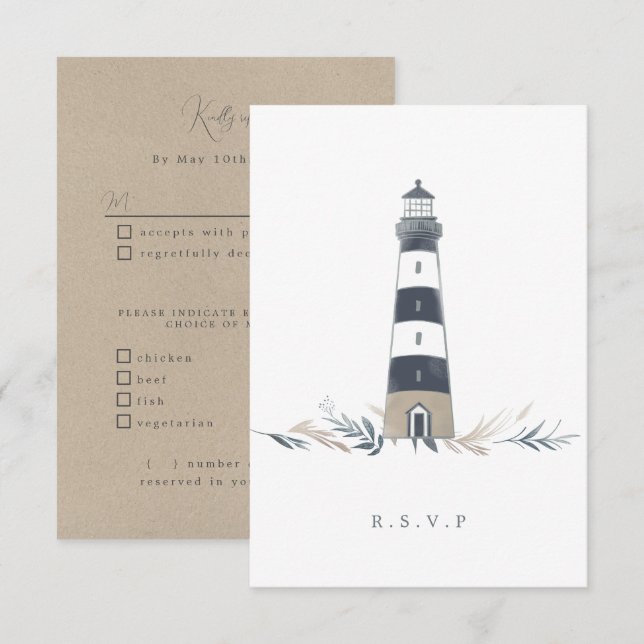 Lighthouse-UAWG RSVP Karte (Vorne/Hinten)