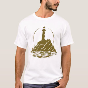 Lighthouse World Travel Adventure Vector Art T-Shirt