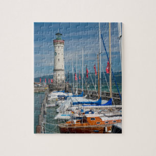 Lighthouse Yachten Hafen Lindau Bodensee Deutschla