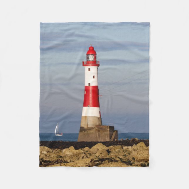 Lighthousen Beachy Head Lighthouse England Fleecedecke (Vorderseite)