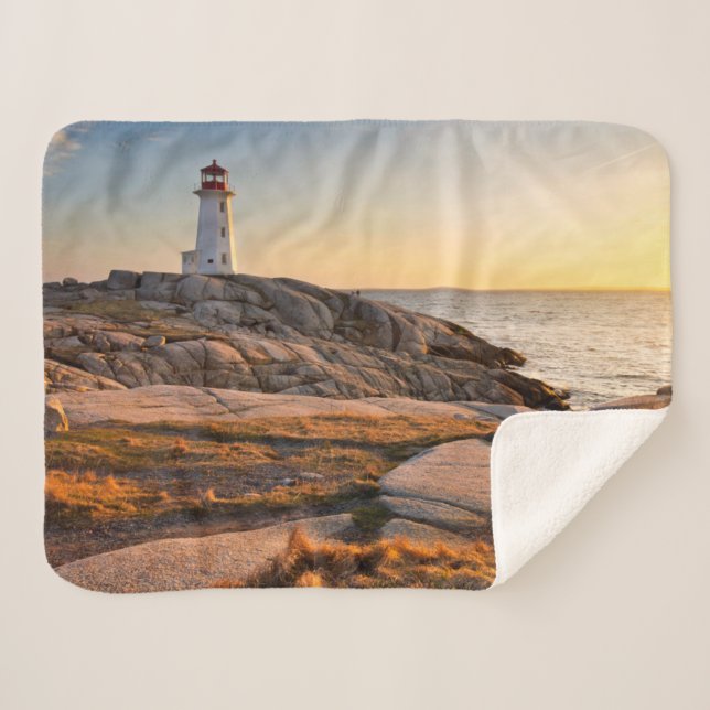 Lighthousen Peggy’s Cove Nova Scotia Sherpadecke (Vorderseite (Horizontal))