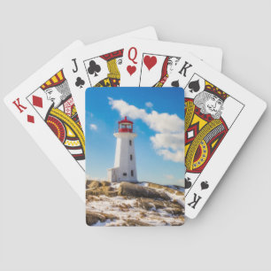 Lighthousen Peggy’s Cove Nova Scotia Spielkarten