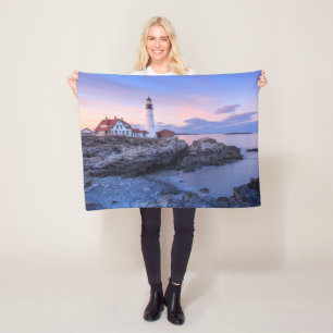 Lighthouses Cape Elizabeth, Maine Fleecedecke