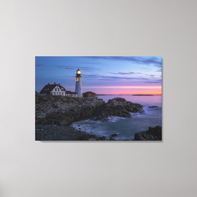 Lighthouses | Cape Elizabeth Maine Lighthouse Leinwanddruck (Vorderseite)