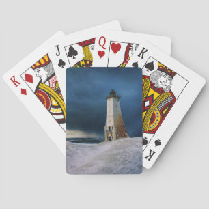 Lighthouses   Frankfort Lighthouse Lake Michigan Spielkarten