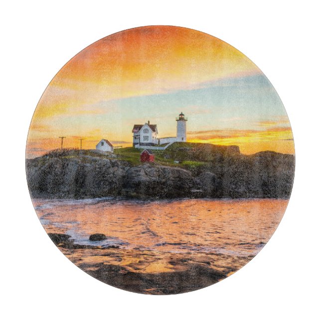 Lighthouses | Nubble Lighthouse Maine Schneidebrett (Vorderseite)
