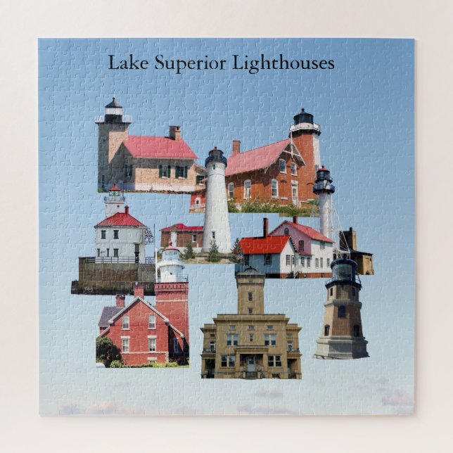 Lighthouses-Puzzle im Lake Superior (Vertikal)