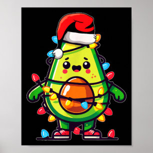 Lighting Avocado hässlicher Weihnachtspullover Gua Poster