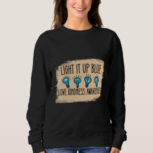 Lighting It Up Blue Autismus Awareness Liebe Sweatshirt