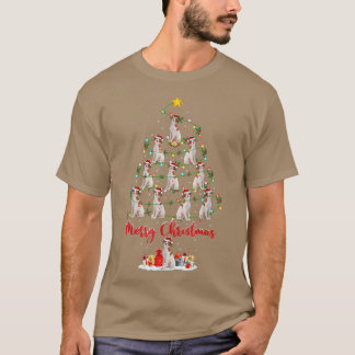 Lighting Xmas Matching Santa Brittany Spaniel Chri T-Shirt