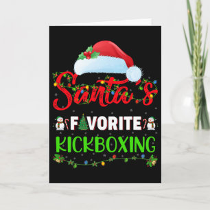 Lighting Xmas Santas Lieblings-Kickboxen Weihnacht Karte