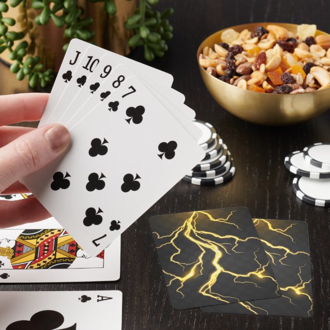 Lightning Bolt Poker Cards Spielkarten (In Situ)