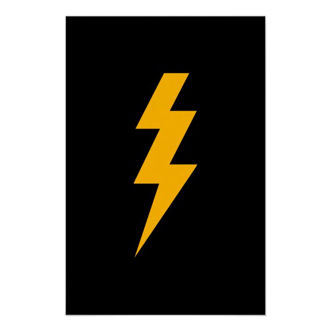 Lightning Bolt Yellow Poster (Vorderseite)