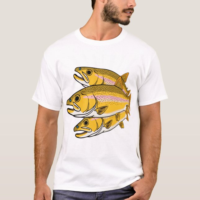 Lightning Trout Retro Fishing Gift T-Shirt (Vorderseite)