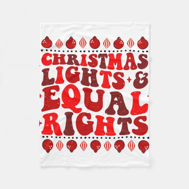 Lights &amp; Equal Rights Feminist Pajama Pro choi Fleecedecke (Vorderseite)