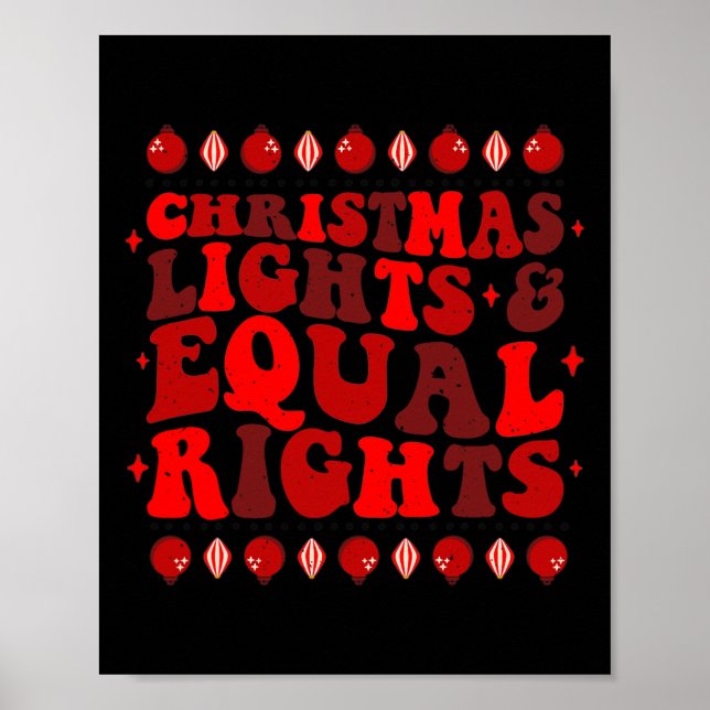 Lights &amp; Equal Rights Feminist Pajama Pro choi Poster (Vorne)