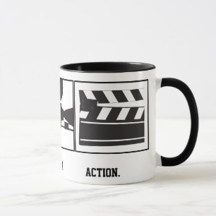 Lights.Camera.Action. Film-Hersteller-Tasse Tasse