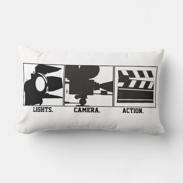 Lights.Camera.Action. Movie Maker-Kissen Lendenkissen (Vorderseite)
