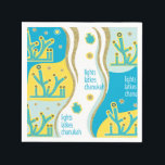 Lights Latkes Chanukah Serviette<br><div class="desc">Leuchten, Latkes, Chanukah Design, Papier, moderne Servietten. Happy Chanukah/Hanukkah! Danke, dass du angehalten und eingekauft hast! Viel geschätzt! Happy Chanukah/Hanukkah! Stil: Standard-Cocktail Bei guter Feier geht es genauso um die Präsentation wie um das Essen. Servieren Sie das Party mit personalisierten Papierservietten, die gut in den Kragen stecken oder über Ihren...</div>