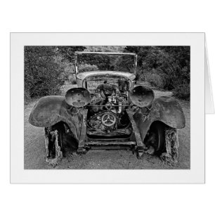 " Lights Out - Flat Head V-8 Powered - B & W "