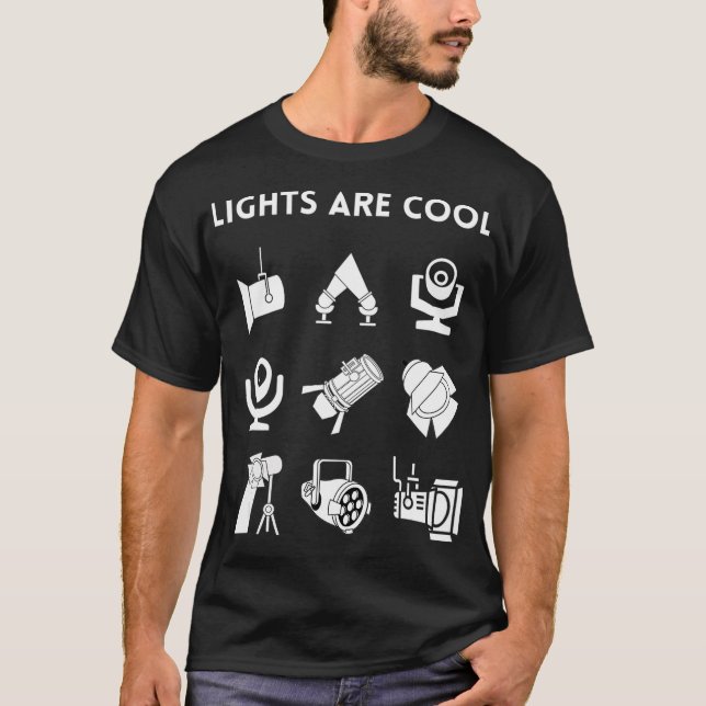 LIGHTS SIND COOLE Leuchtkörperfront T-Shirt (Vorderseite)