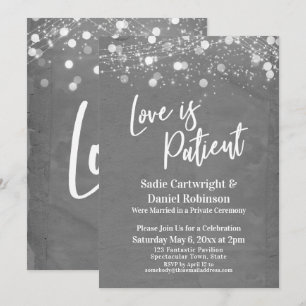 Lights Texturierte Liebe ist Patient Gray Empfang Einladung