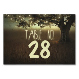 Lights Tree Wedding Tischnummer Cards Platzkarten