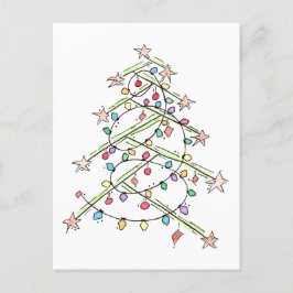 "Lights Tree" Weihnachten Postkarte