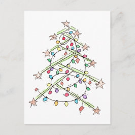 "Lights Tree" Weihnachten Postkarte