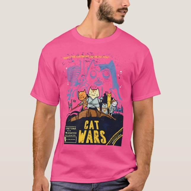 Lightsaber Cat Wars T-Shirt (Vorderseite)