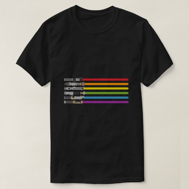 Lightsaber Rainbow Essential T - Shirt (Design vorne)