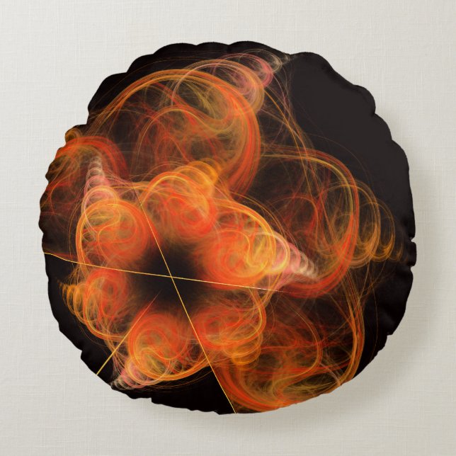 Lightworks Abstrait Art Round Coussin (Devant)