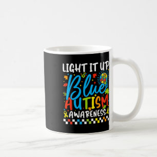 Lighup Blue Autismus Bewusstsein Rätsel Männer Fra Kaffeetasse