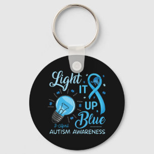Lighup Blue Autismus Bewusstsein Rätsel Männer Fra Schlüsselanhänger