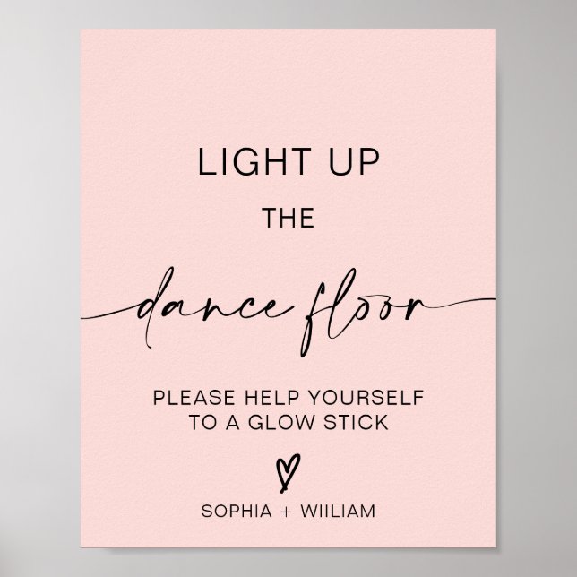 Lighup the Dance Floor | Glow Sticks Sign Poster (Vorne)