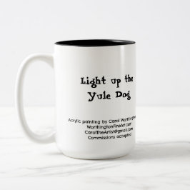 Lighup the Weihnachten Dog Holiday/Weihnachten Tas Zweifarbige Tasse