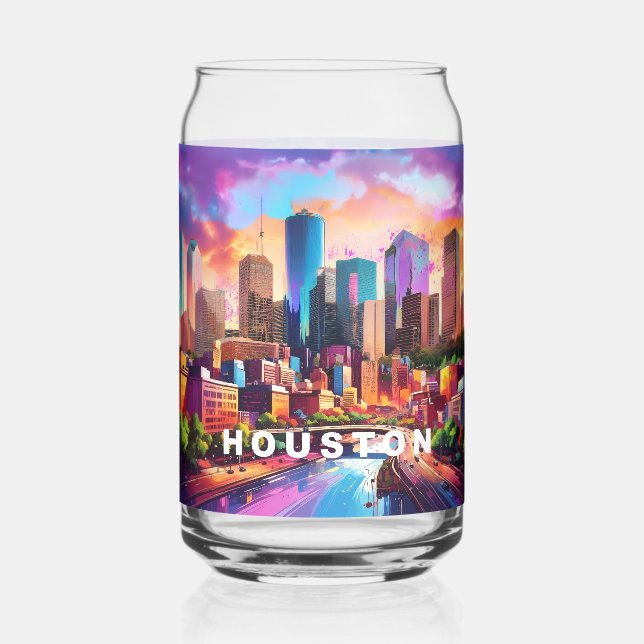 Ligne aérienne colorée de Houston (Verso)