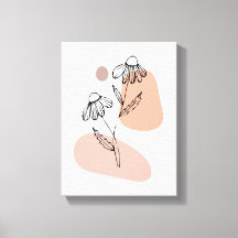 Ligne artistique florale pastel – Impression sur t