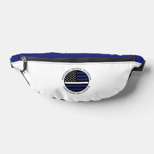 Ligne blanche mince personnalisée USA Drapeau EMS