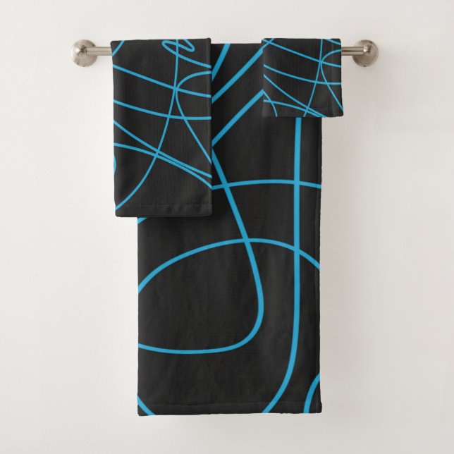 Ligne bleue Art sur Noir (En situation)