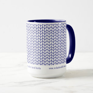 LIGNE BLEUE KNIT Business ID Tall Navy Combo Mug