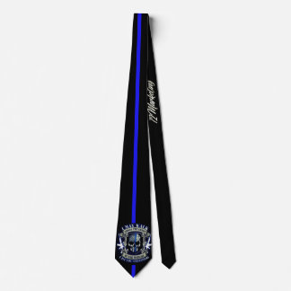 Ligne bleue mince artisan de la cravate officier d