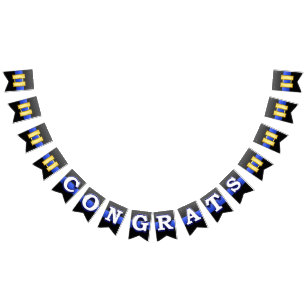 Ligne Bleue Mince Capitaine Promotion Drapeaux de