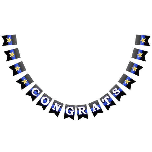 Ligne Bleue Mince Drapeaux de promotion en chef (Tout)