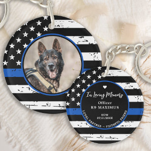 Ligne Bleue Mince En Mémoire D'Amour K9 Chien De