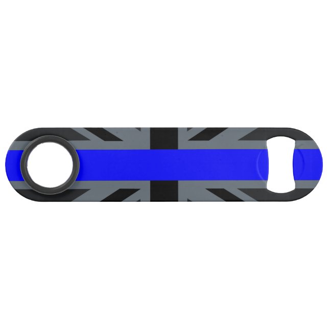 Ligne bleue mince Union Jack (Devant (Horizontal))