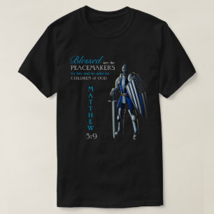 Ligne Bleue Mince US Matthew 5:9 T-shirt