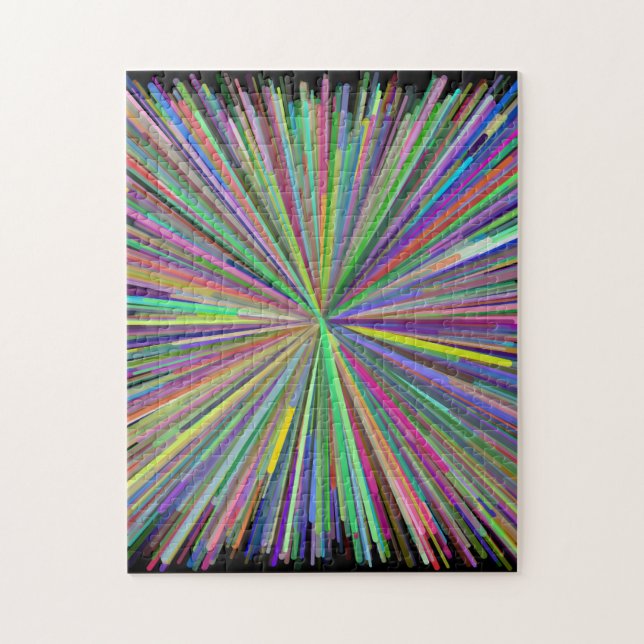 Ligne colorée puzzle de motif d'éclat (Vertical)